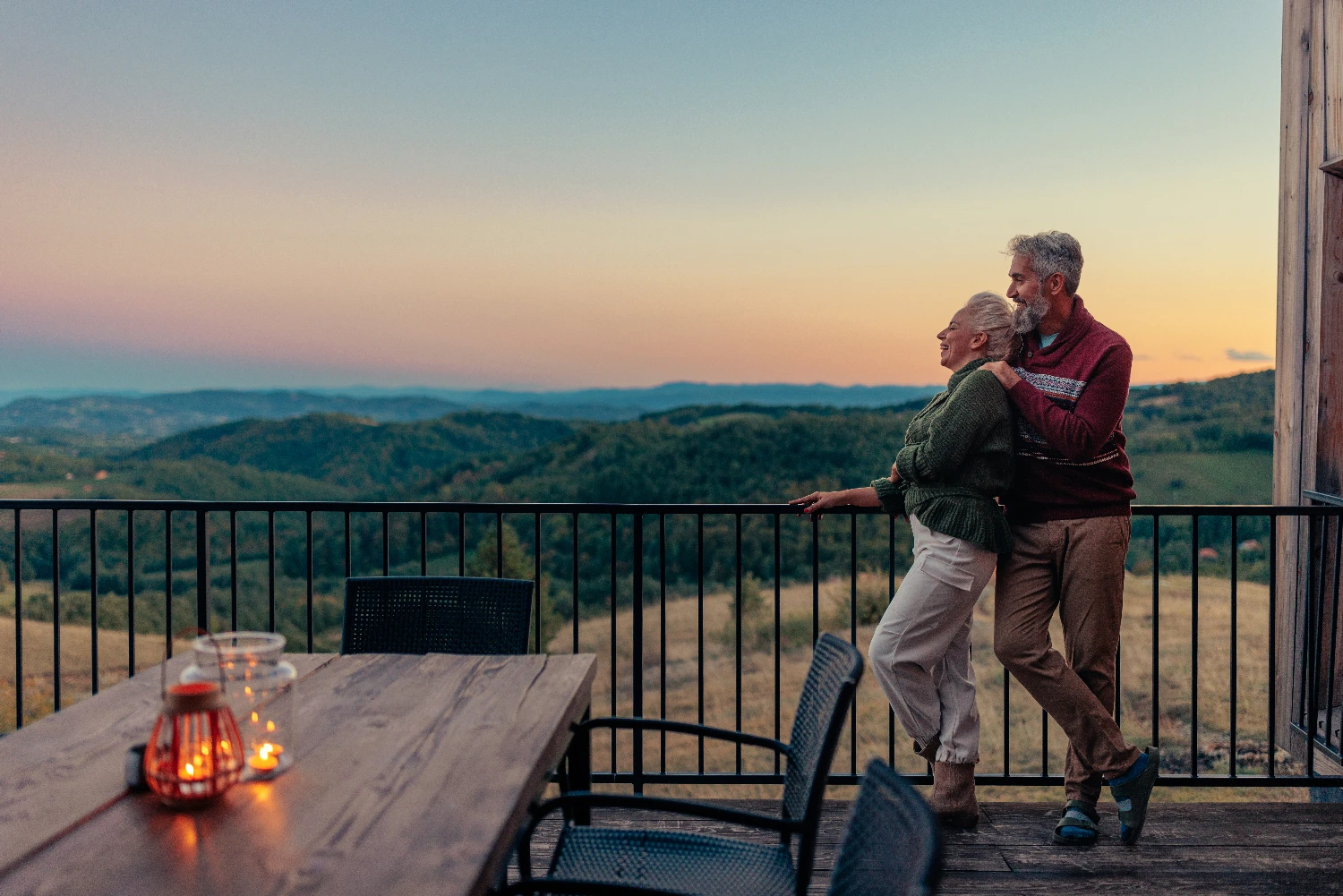 couple enjoying scenery
